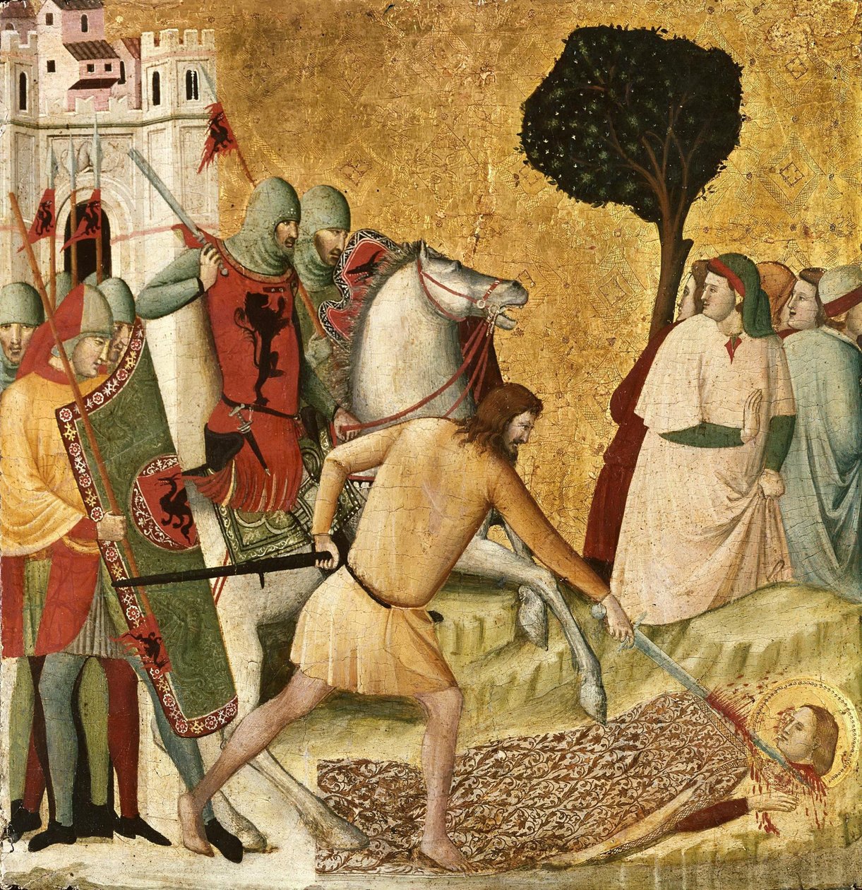 Męczeństwo św. Kolumby Sceny z życia św. Kolumby, 1345-1350. autorstwa Giovanni Baronzio