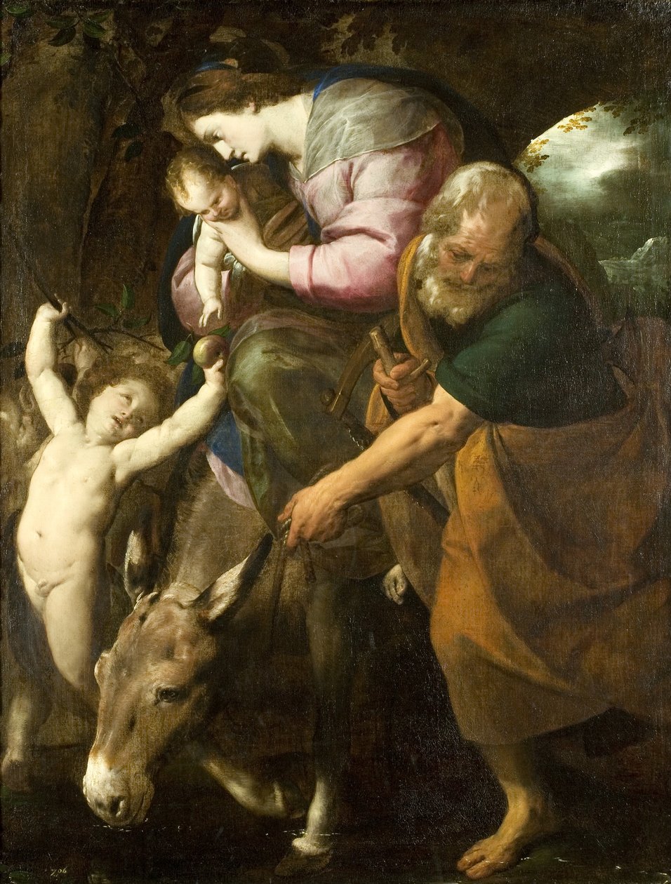 Ucieczka do Egiptu, ok. 1600-10 (olej na płótnie) autorstwa Giovanni Battista  Crespi