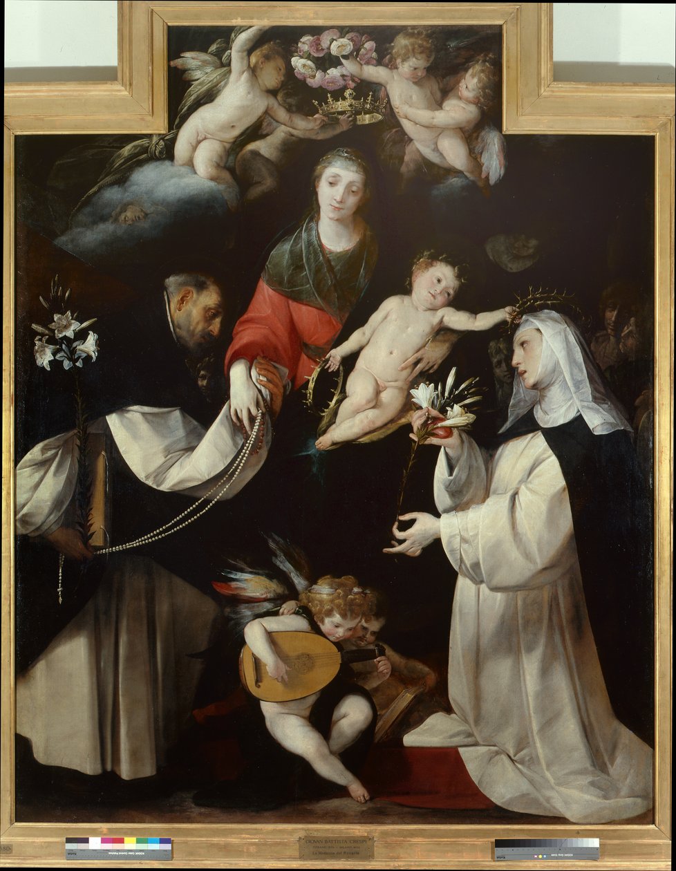 Madonna Różańcowa autorstwa Giovanni Battista  Crespi