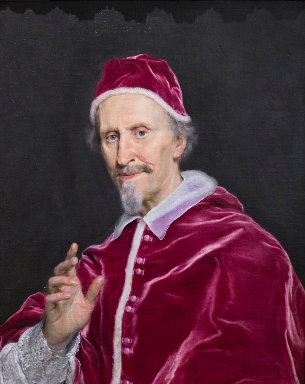 Portret Klemensa IX Rospigliosi w błogosławieństwie autorstwa Giovanni Battista (1639 1709) Gaulli