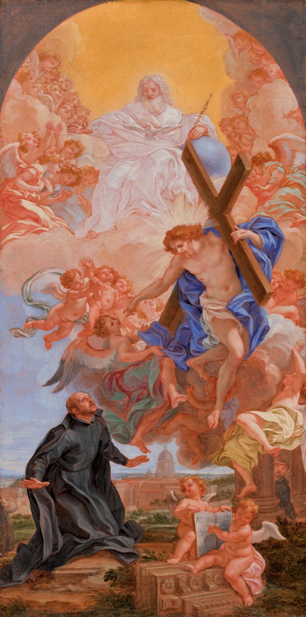 Wizja świętego Ignacego autorstwa Giovanni Battista (1639 1709) Gaulli