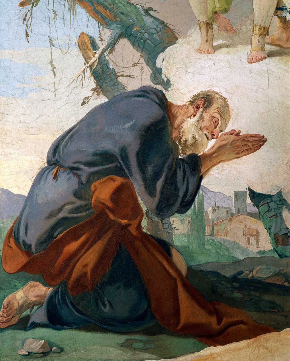 Abraham i aniołowie (szczegół) autorstwa Giovanni Battista Tiepolo