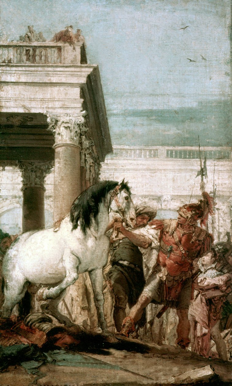 Aleksander Wielki i jego koń Bucefala autorstwa Giovanni Battista (1696 1770) Tiepolo
