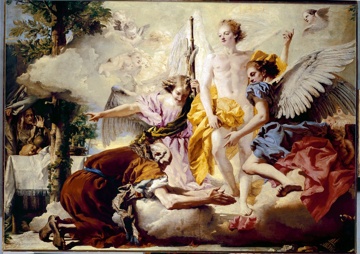 Ukazanie się trzech aniołów Abrahamowi autorstwa Giovanni Battista Tiepolo