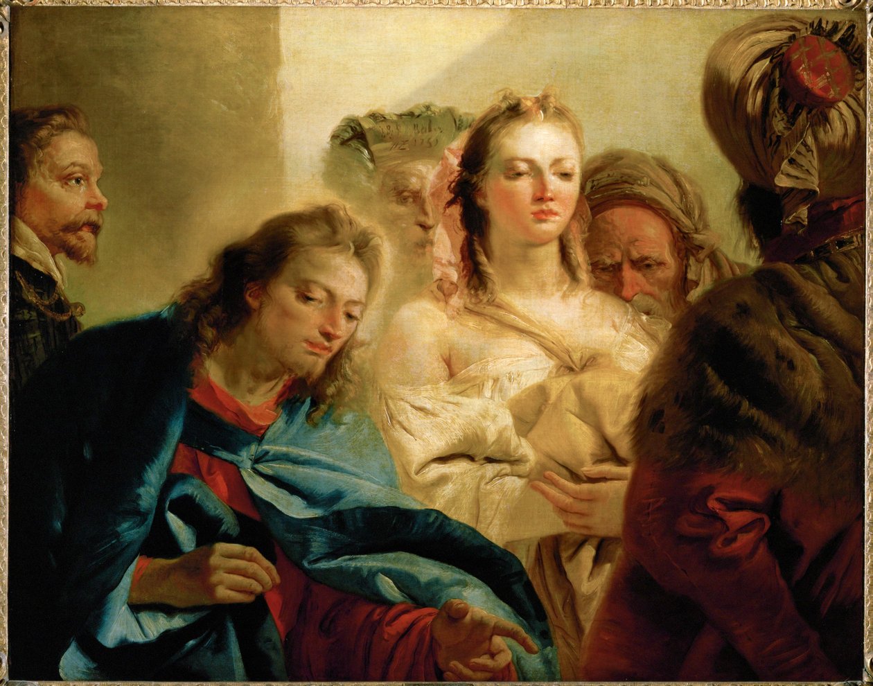 Chrystus i cudzołożnica ... autorstwa Giovanni Battista (1696-1770) Tiepolo