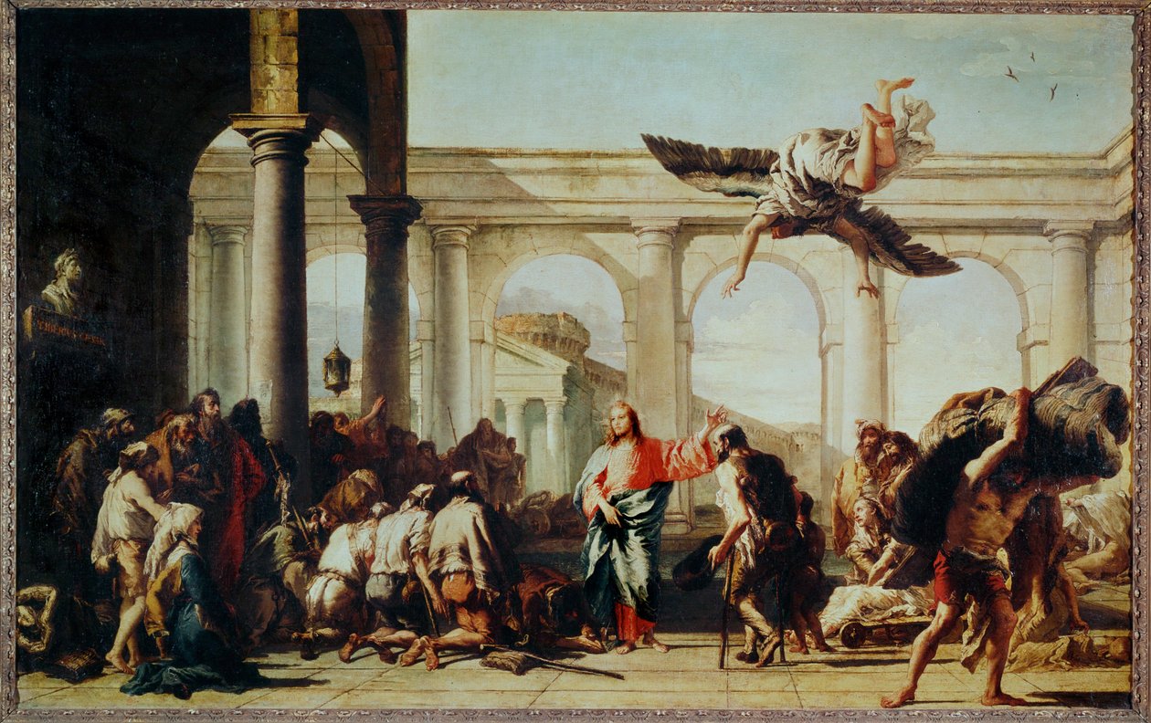 Chrystus uzdrawia paralityka ... autorstwa Giovanni Battista (1696-1770) Tiepolo