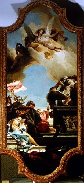 Wznoszenie pomnika ku czci cesarza autorstwa Giovanni Battista Tiepolo