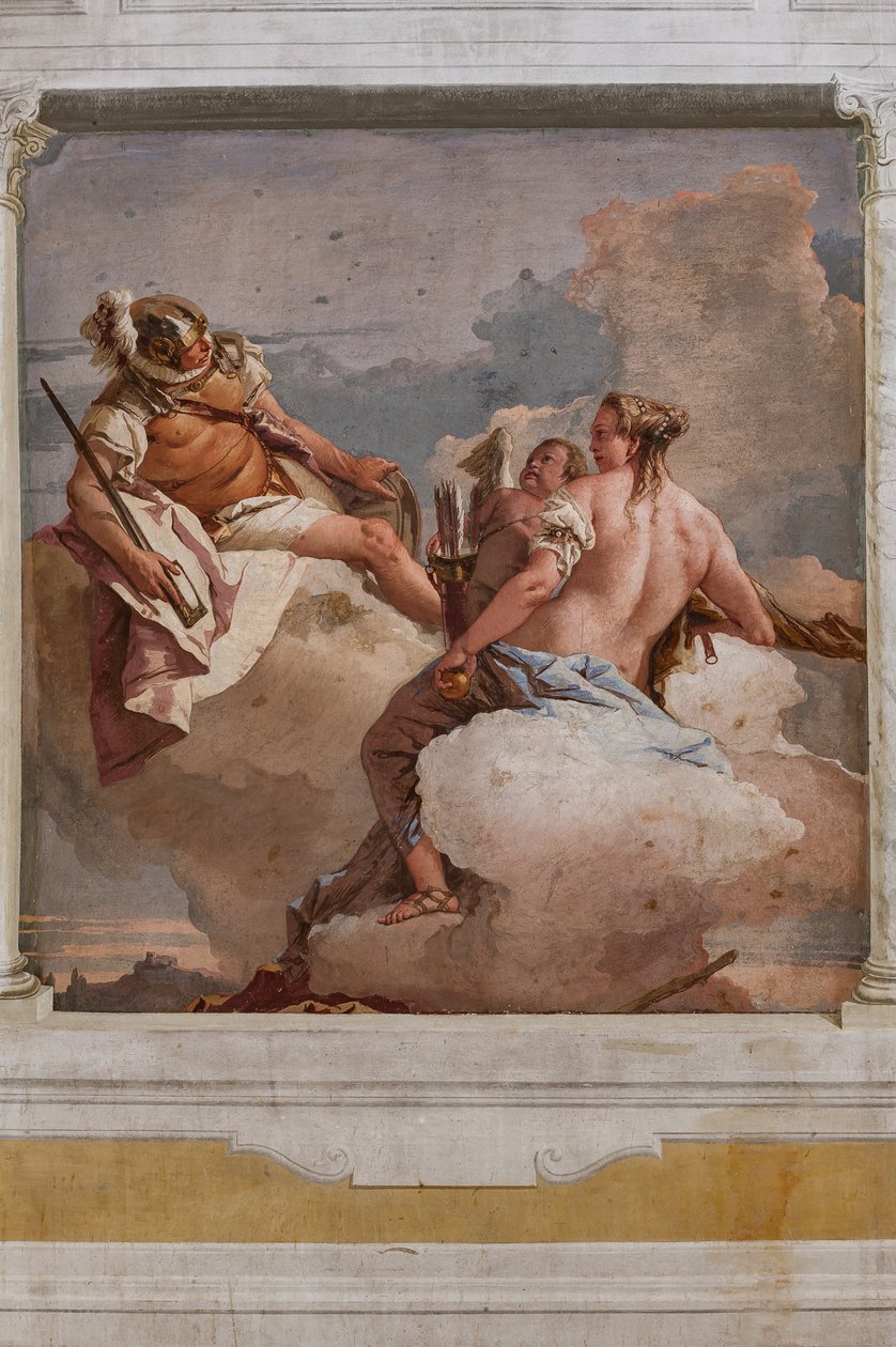 Kwatery gościnne, Sala Olimpu: „Mars, Wenus i Eros” autorstwa Giovanni Battista Tiepolo