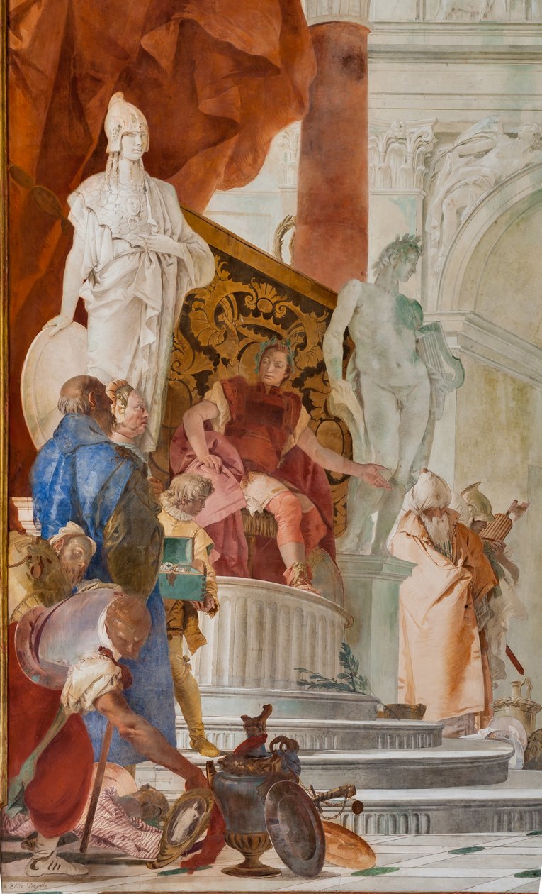 Wielkoduszność Scypiona Afrykańskiego (szczegół) autorstwa Giovanni Battista Tiepolo