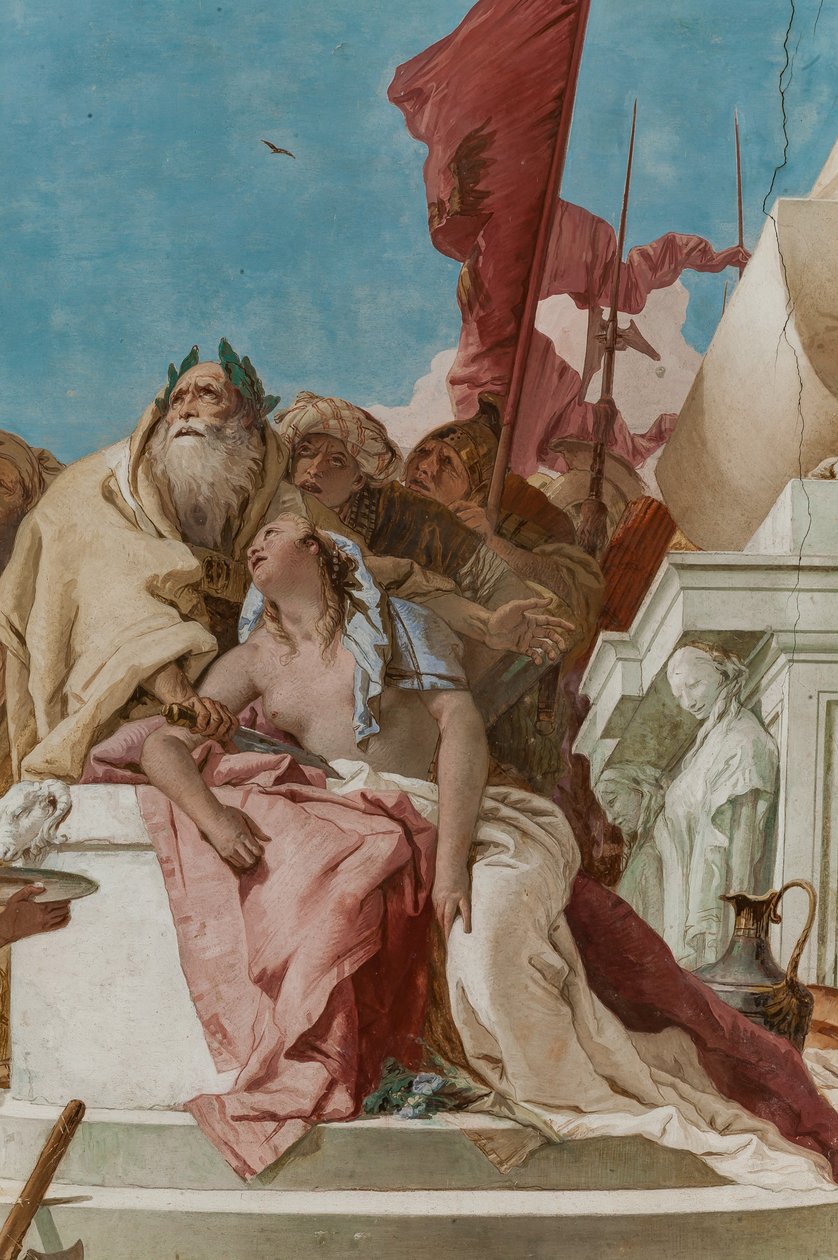 Palazzina (Mały Budynek), hol wejściowy: „Ofiara Ifigenii”, detal autorstwa Giovanni Battista Tiepolo