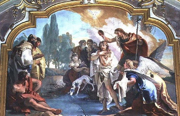 Chrzest Chrystusa (fresk) autorstwa Giovanni-Battista Tiepolo