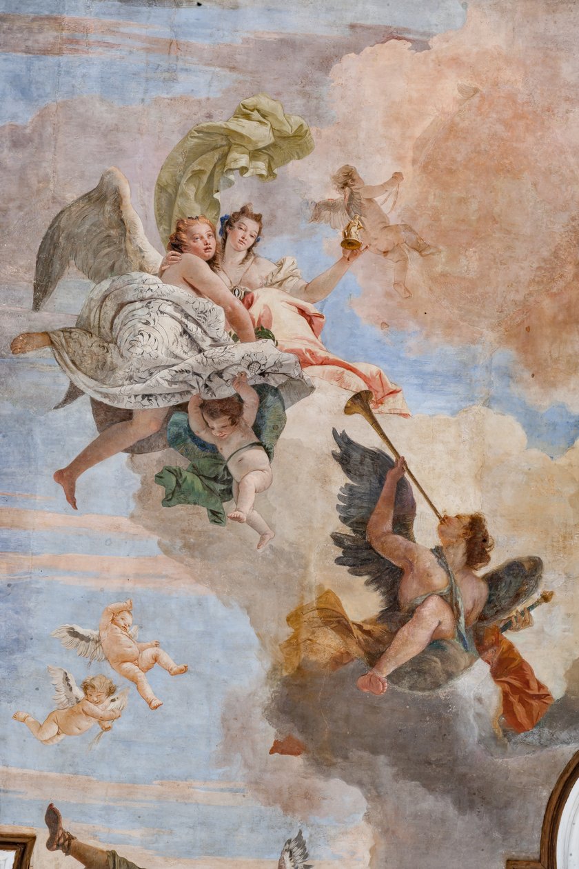 Światło Inteligencji pokonuje Ciemność Niewiedzy (szczegół) autorstwa Giovanni Battista Tiepolo