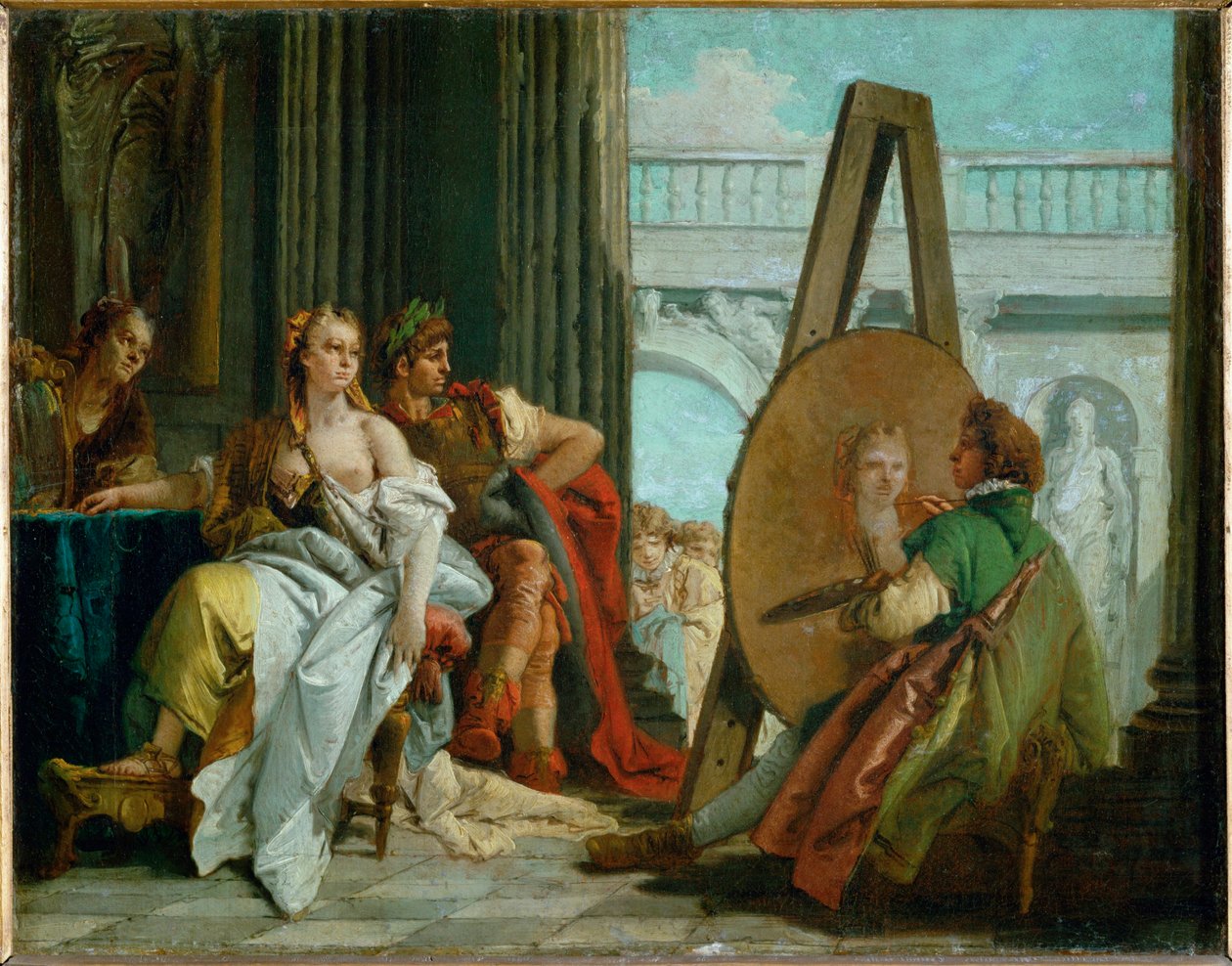 Malarz Apelles, Aleksander Wielki i Campaspe ... autorstwa Giovanni Battista (1696 1770) Tiepolo