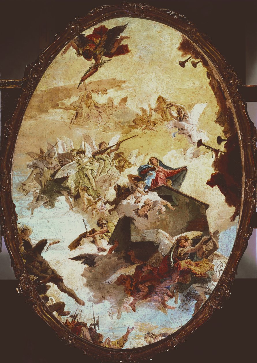 Transport Świętego Domu Loreto, szkic autorstwa Giovanni Battista Tiepolo