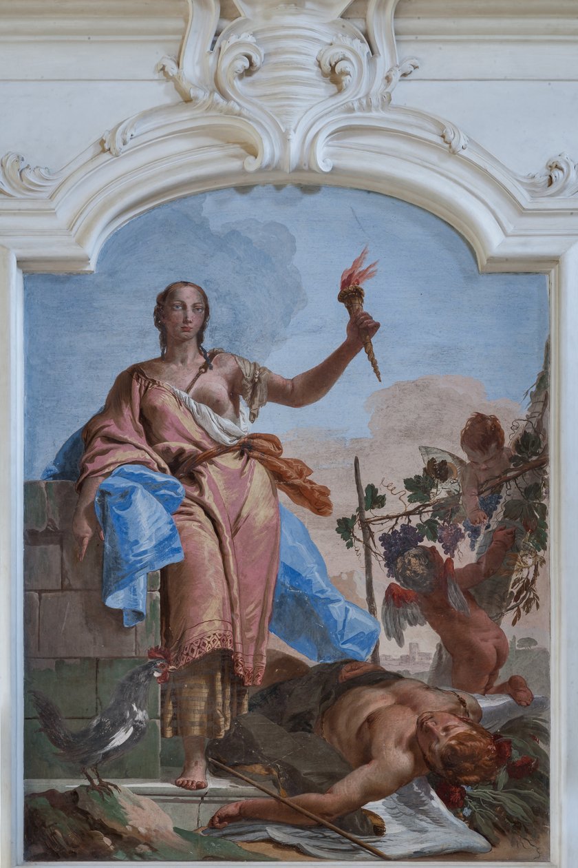 Czujność triumfuje podczas snu autorstwa Giovanni Battista Tiepolo