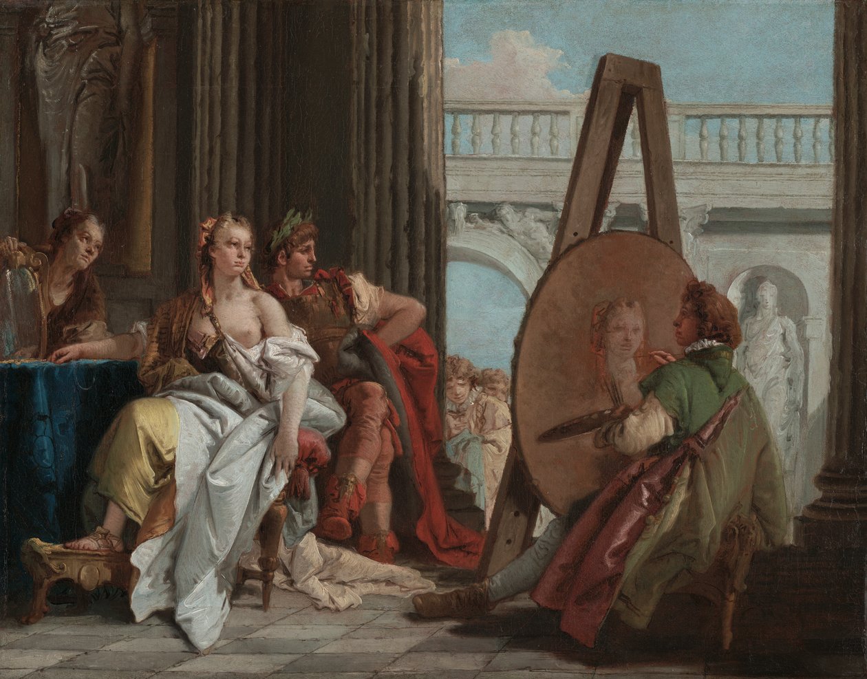 Aleksander Wielki i Campaspe w Pracowni Apellesa, ok. 1740 (olej na płótnie) autorstwa Giovanni Battista Tiepolo