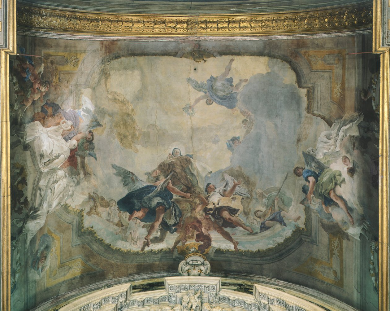 Apoteoza św. Teresy (fresk) autorstwa Giovanni Battista (1696-1770) Tiepolo