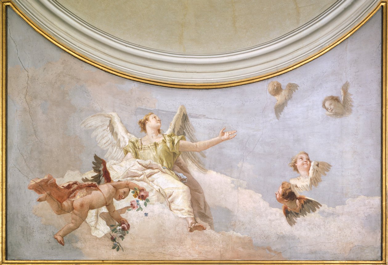 Wniebowzięcie, Giovanni Battista Tiepolo (1696-1770), fresk, Detal, Oratorium Czystości, Udine autorstwa Giovanni Battista Tiepolo
