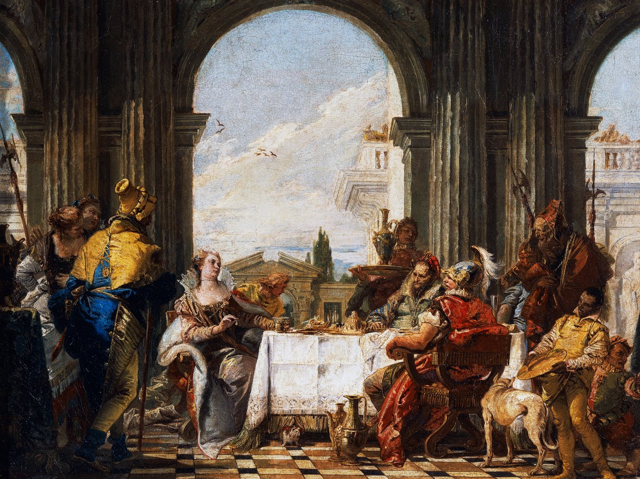 Bankiet Kleopatry autorstwa Giovanni Battista Tiepolo