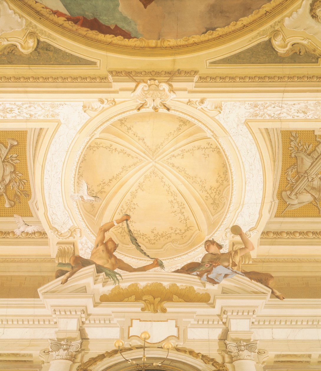 Fragment fresków na suficie sali balowej, Villa Pisani, Stra, Wenecja autorstwa Giambattisty Tiepolo (1696-1770) autorstwa Giovanni Battista Tiepolo