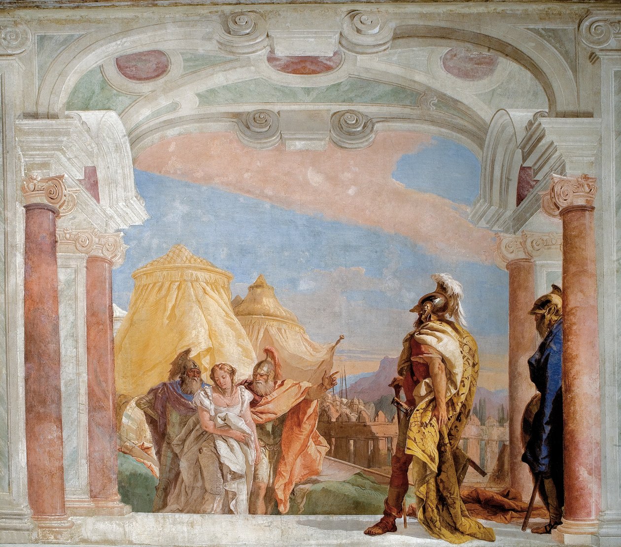 Eurybates i Taltybiusz prowadzą Bryzeidę do Agamemnona autorstwa Giovanni Battista Tiepolo