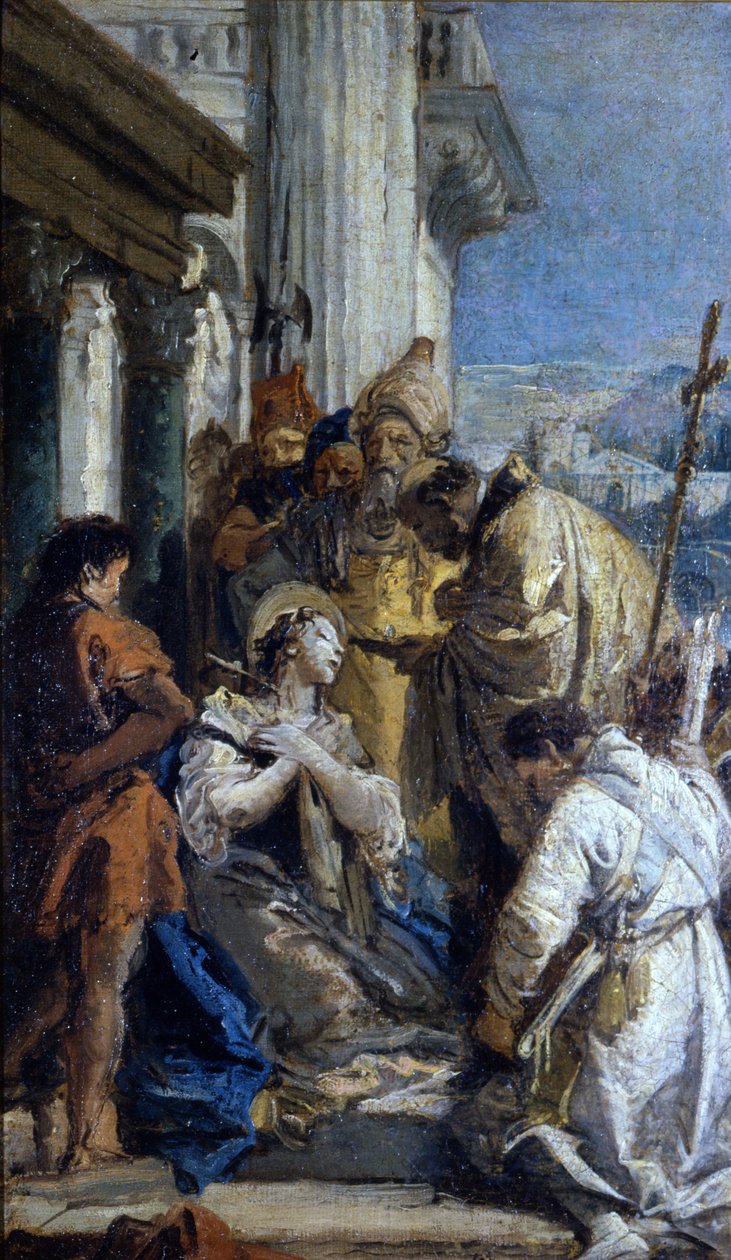 Giovanbattista Tiepolo: Komunia św. Łucji. Muzeum Zamkowe. Mediolan autorstwa Giovanni Battista Tiepolo