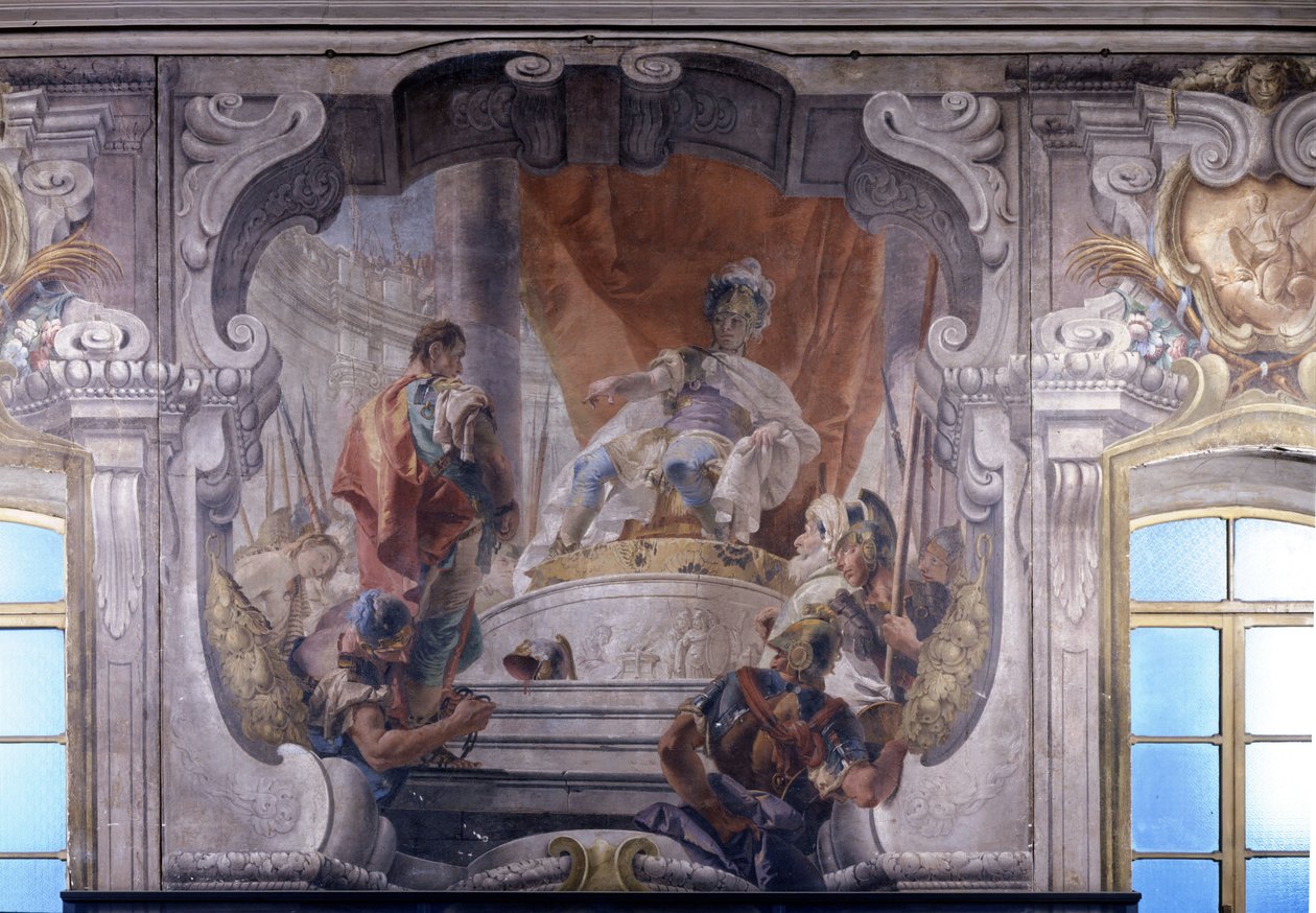 Hannibal (247 pne do 183 pne) nakazał uwolnienie więźnia. Fresk Giambattisty Tiepolo (1696-1770). Palazzo Dugnani w Mediolanie. autorstwa Giovanni Battista Tiepolo