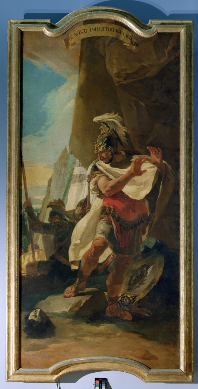Hannibal z głową swego brata Hazdrubala autorstwa Giovanni Battista Tiepolo