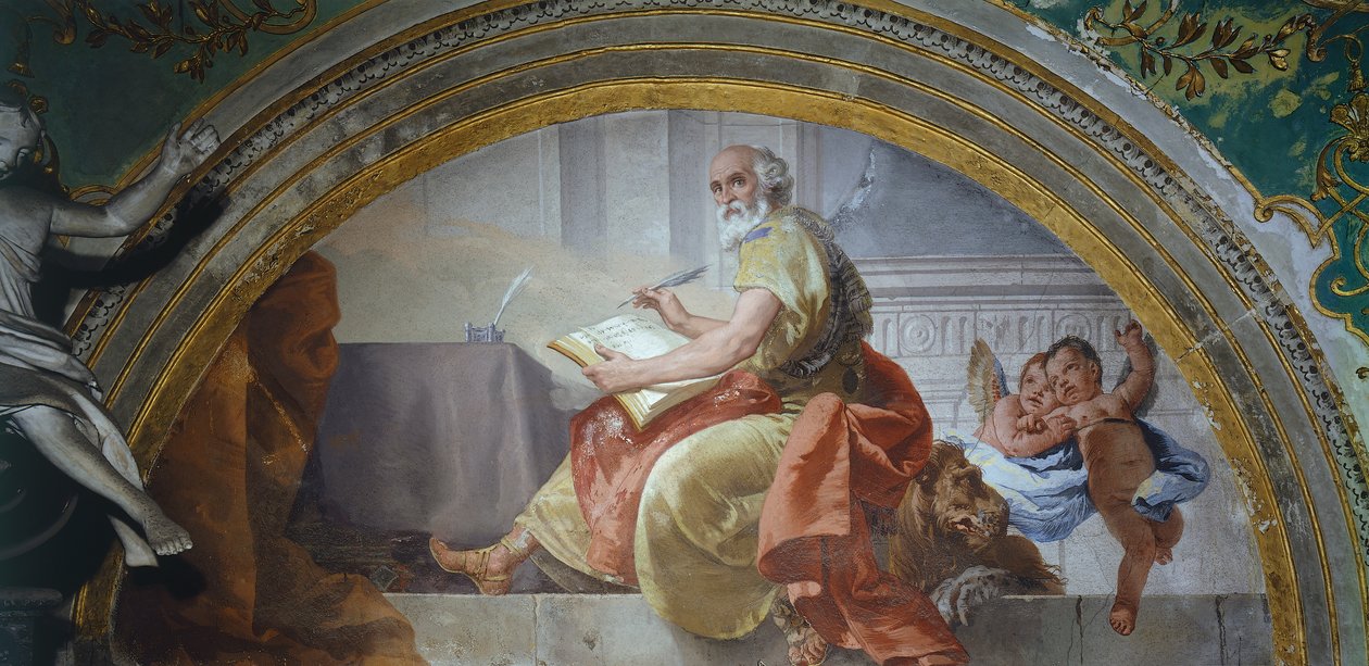 Włochy, Bergamo, kaplica Colleoni, św. Marek Ewangelista autorstwa Giovanni Battista Tiepolo