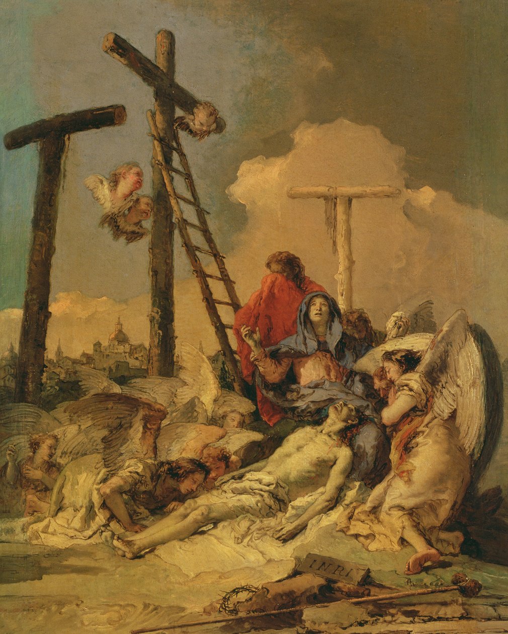Osadzanie (olej na płótnie) autorstwa Giovanni Battista Tiepolo