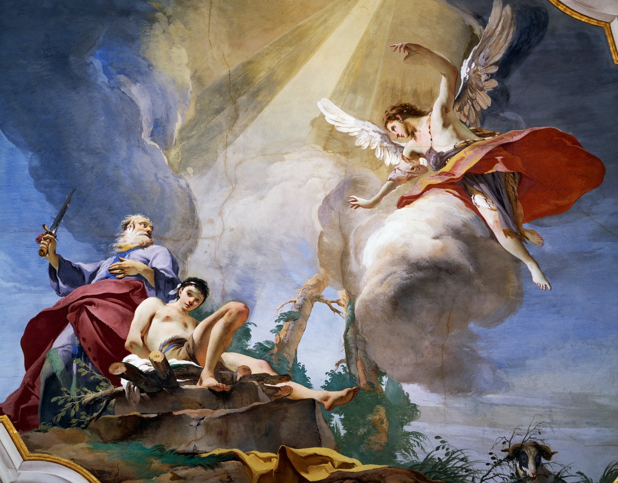 Ofiara Abrahama, szczegół autorstwa Giovanni Battista Tiepolo