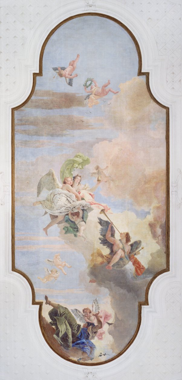 Triumf męstwa i roztropności (fresk) autorstwa Giovanni Battista Tiepolo