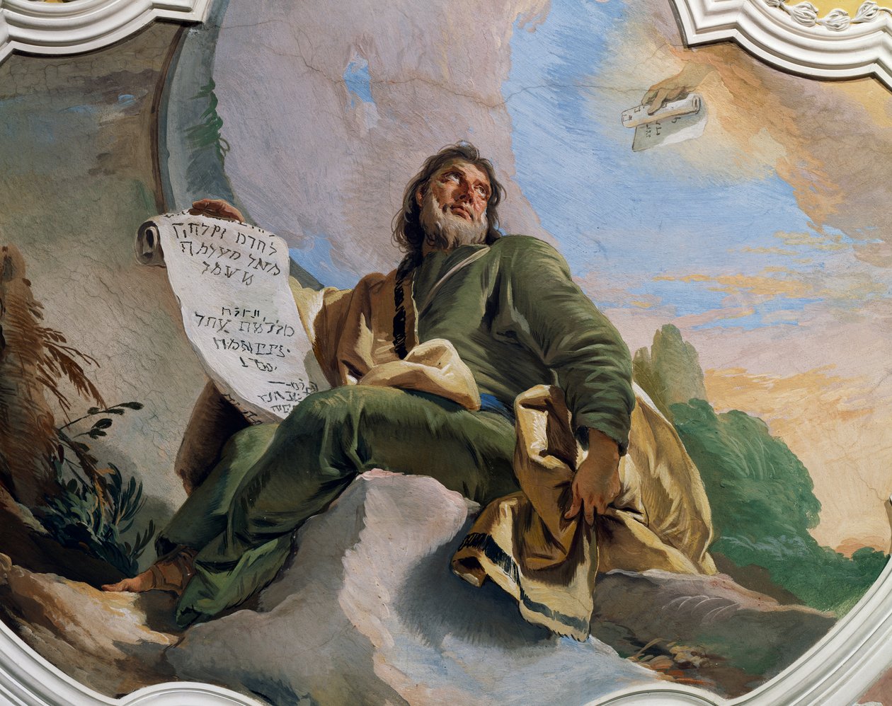Prorok Ezechiel, szczegół autorstwa Giovanni Battista Tiepolo
