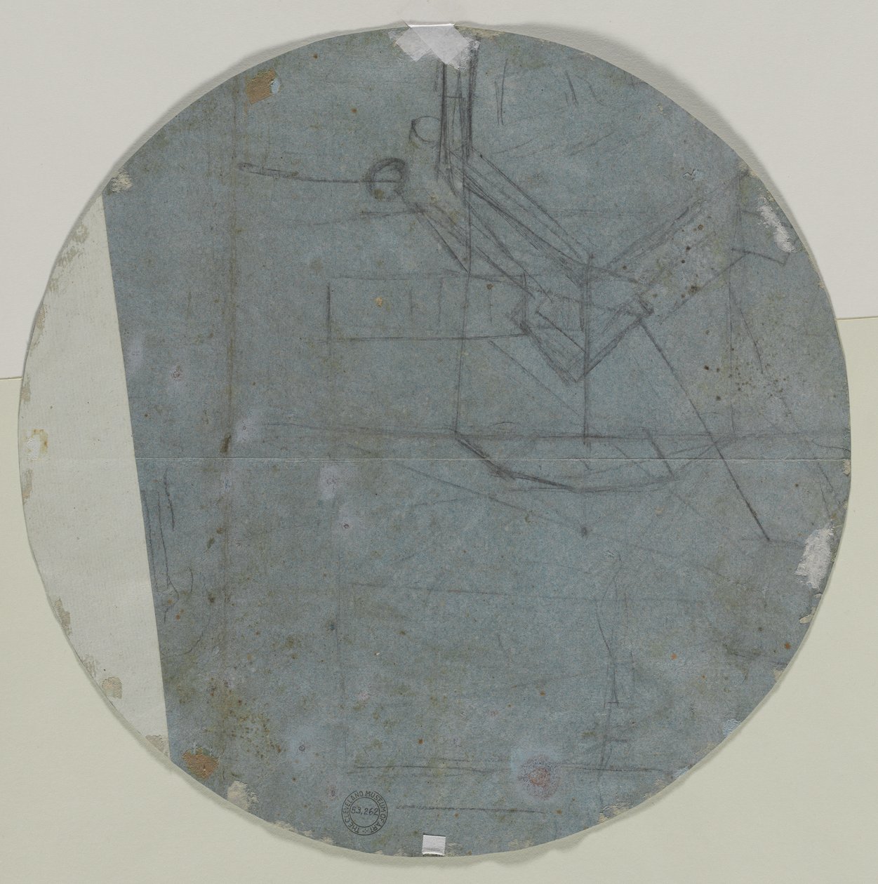Szkic architektoniczny verso, druga połowa XVII wieku. autorstwa Giovanni Battista Benaschi
