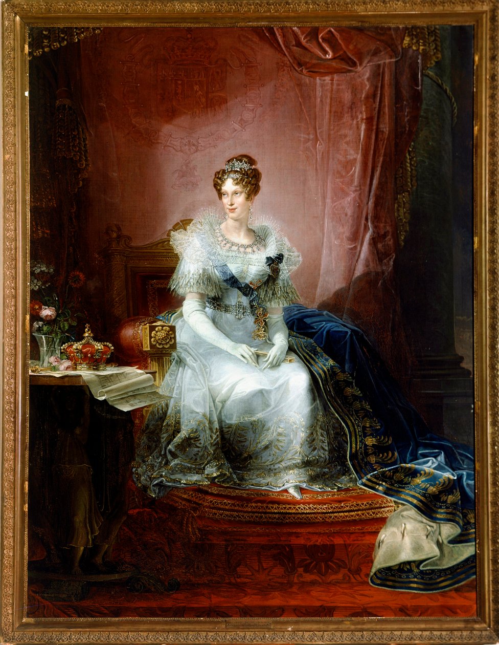 Portret Marie Louise z Habsburg Lorraine, Cesarz Francji (olej na płótnie) autorstwa Giovanni Battista Borghesi