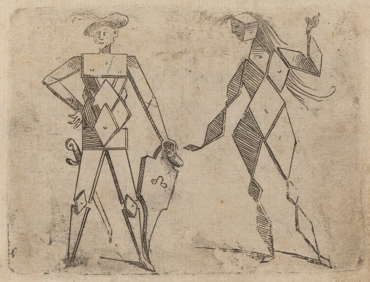 Z „Bizzarie di different Figures” autorstwa Giovanni Battista Bracelli