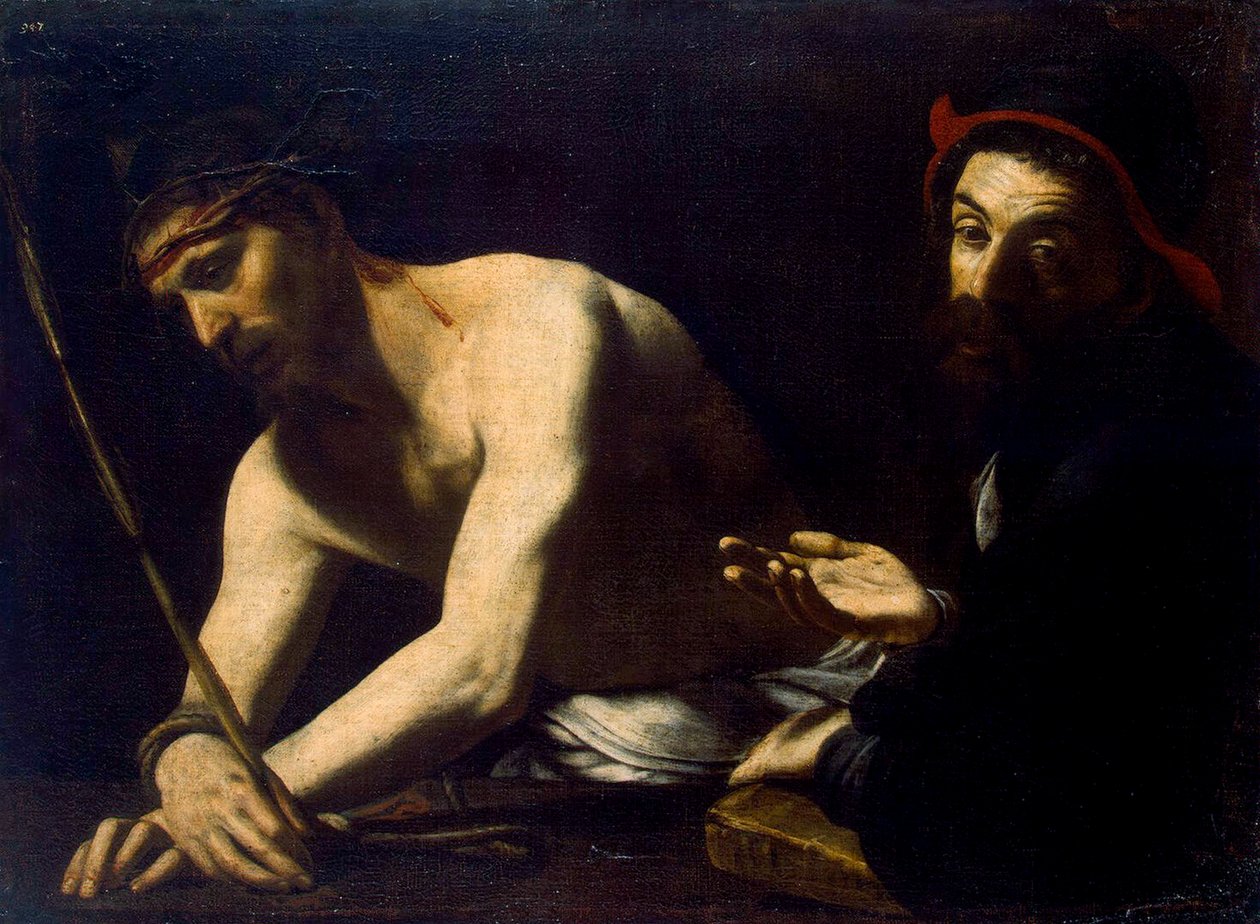 Chrystus i Kajfasz, 1615-1620. autorstwa Giovanni Battista Caracciolo