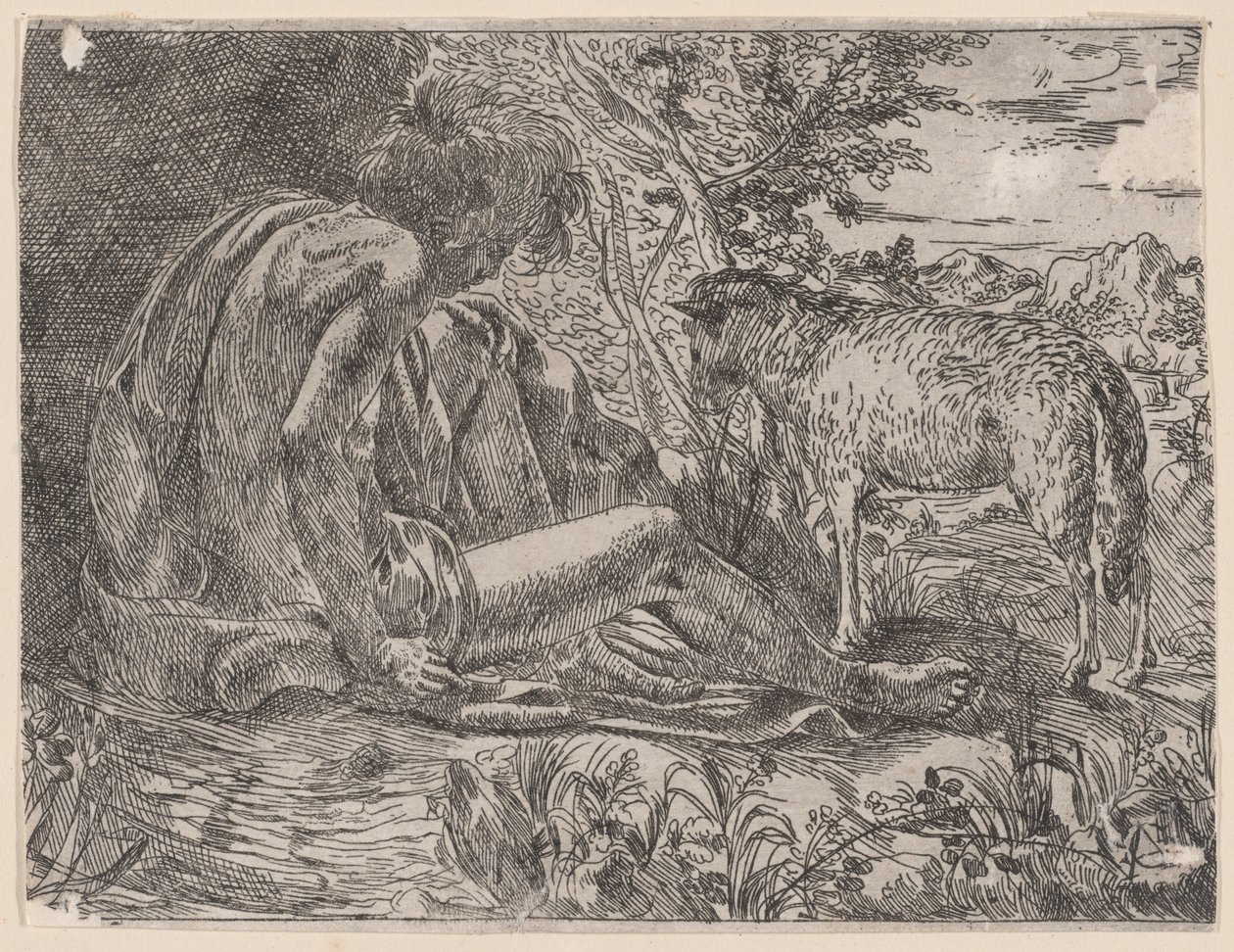 Św. Jan Chrzciciel z barankiem, 1600-35. autorstwa Giovanni Battista Caracciolo