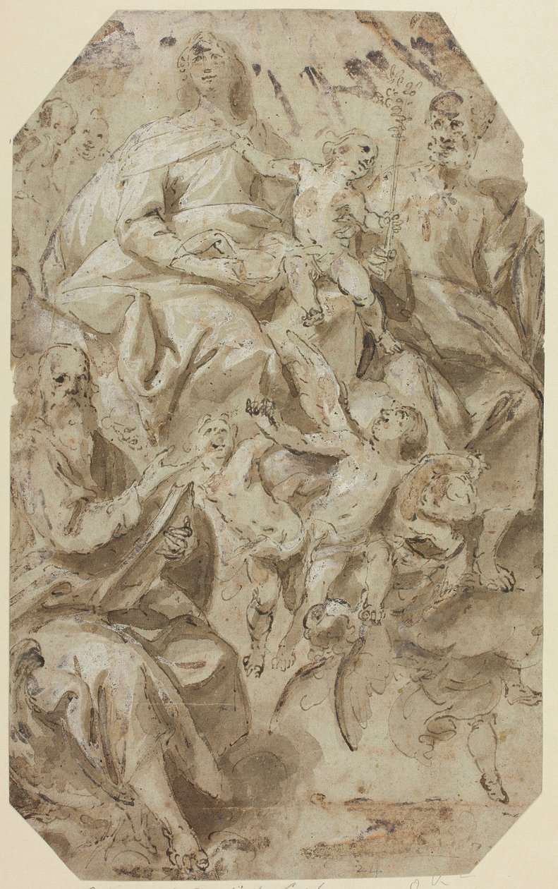Madonna z Dzieciątkiem i świętymi autorstwa Giovanni Battista Carlone