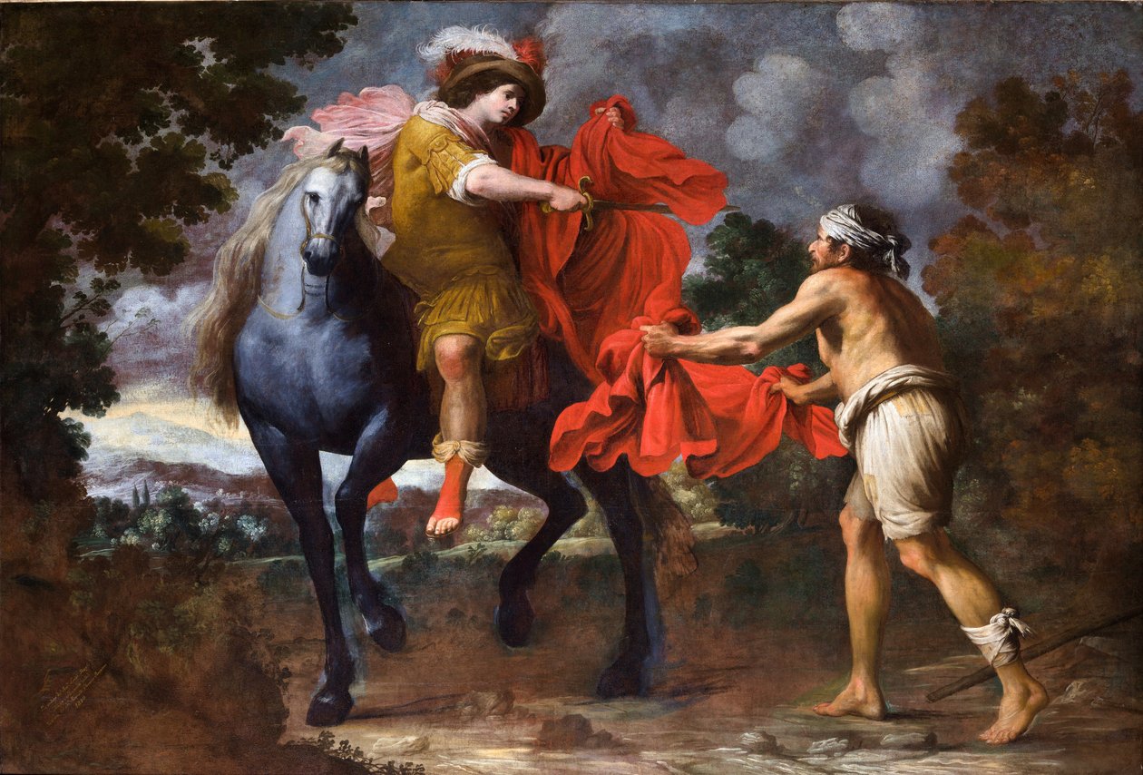 Święty Marcin i żebrak autorstwa Giovanni Battista Carlone
