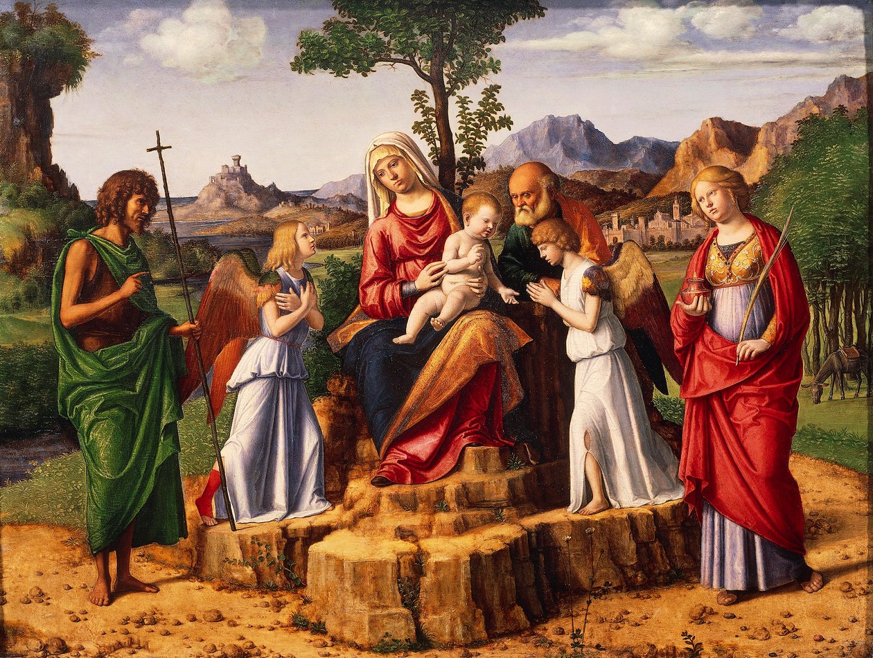 Święta rozmowa autorstwa Giovanni Battista Cima da Conegliano