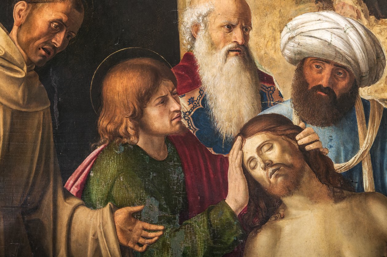 Opłakiwanie Chrystusa, fragment 2384598 autorstwa Giovanni Battista Cima da Conegliano