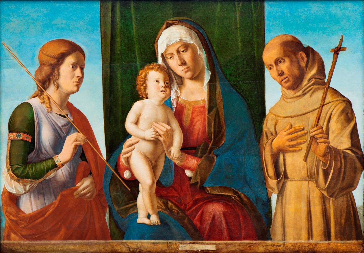 Madonna z Dzieciątkiem między św. Urszulą i Franciszkiem z Asyżu, ok. 1930 1495. autorstwa Giovanni Battista Cima da Conegliano