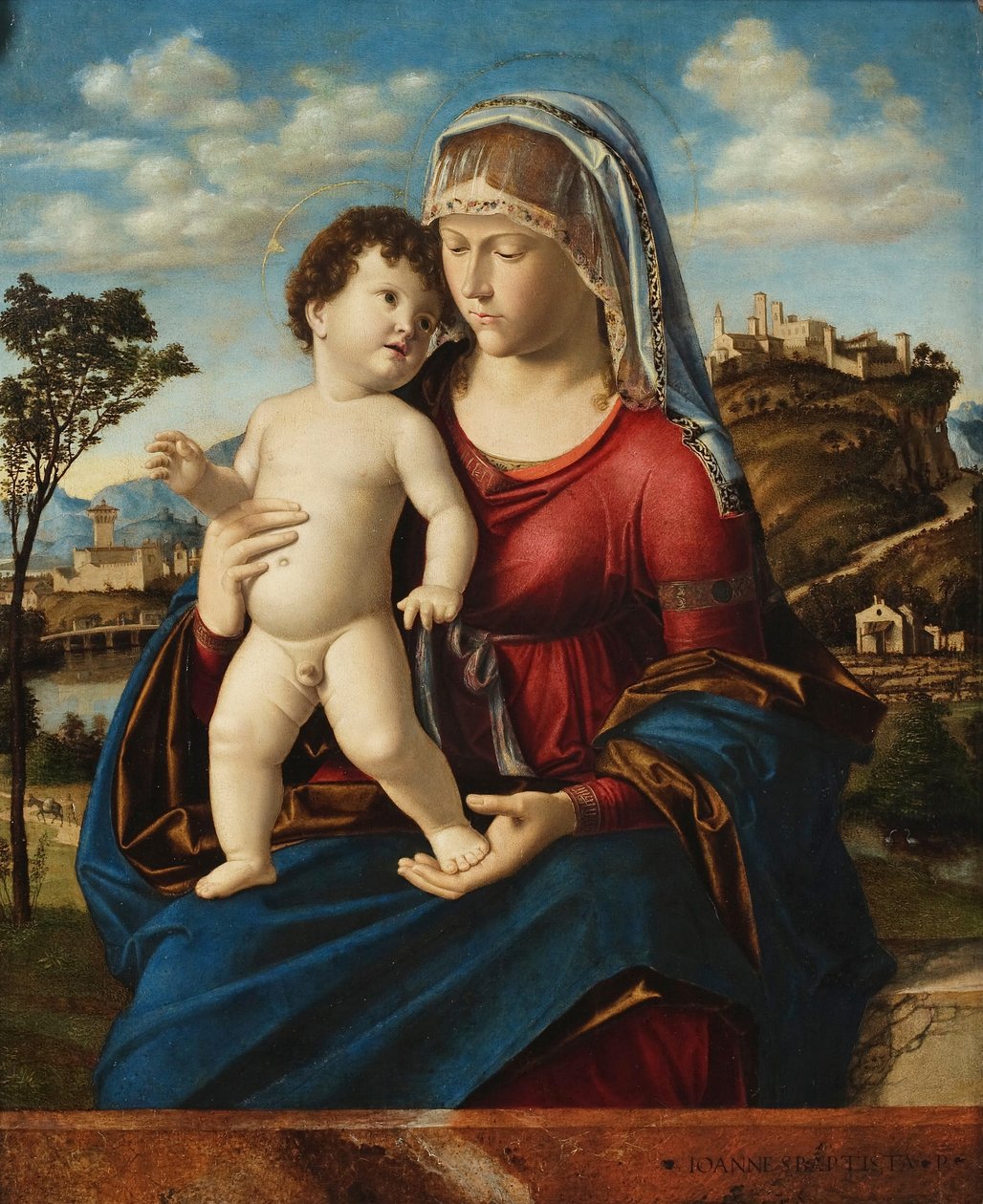 Madonna z Dzieciątkiem na tle krajobrazu autorstwa Giovanni Battista Cima da Conegliano
