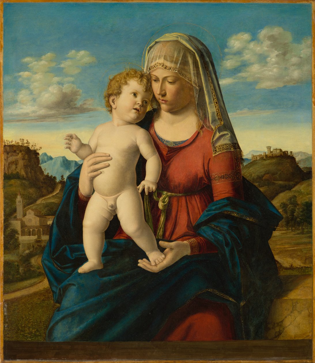 Madonna z Dzieciątkiem w krajobrazie, ok. 1496-1499 autorstwa Giovanni Battista Cima da Conegliano