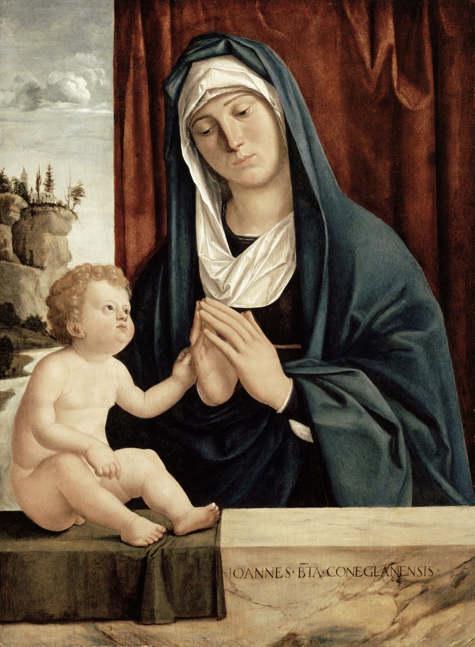 Madonna z Dzieciątkiem, koniec XV do początku XVI wieku (olej na desce) autorstwa Giovanni Battista Cima da Conegliano