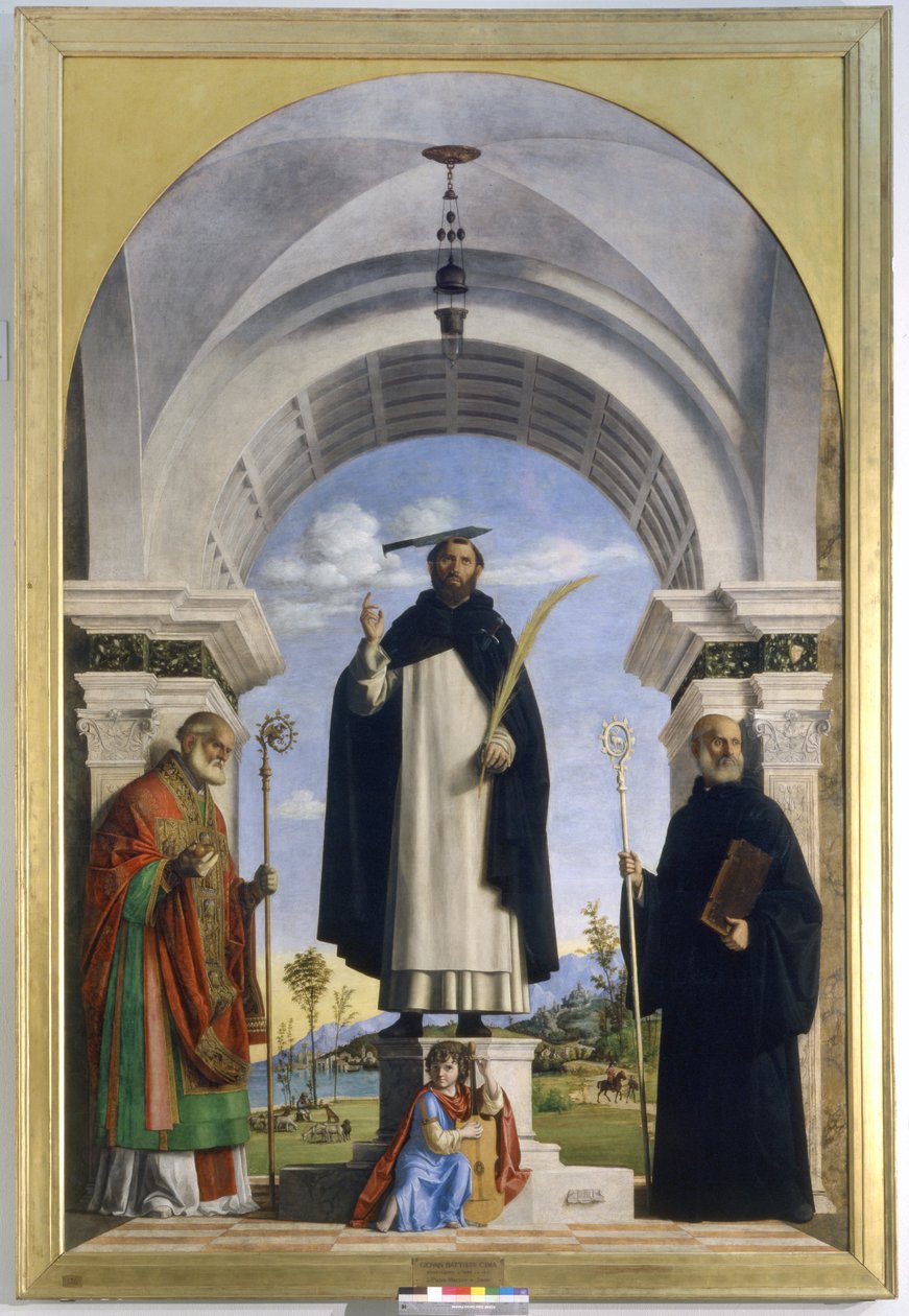 Święty Piotr Męczennik ze świętymi Mikołajem i Benedyktem autorstwa Giovanni Battista Cima da Conegliano