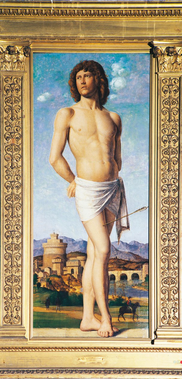 Św. Sebastian, ok.1502 (olej na desce) autorstwa Giovanni Battista Cima da Conegliano