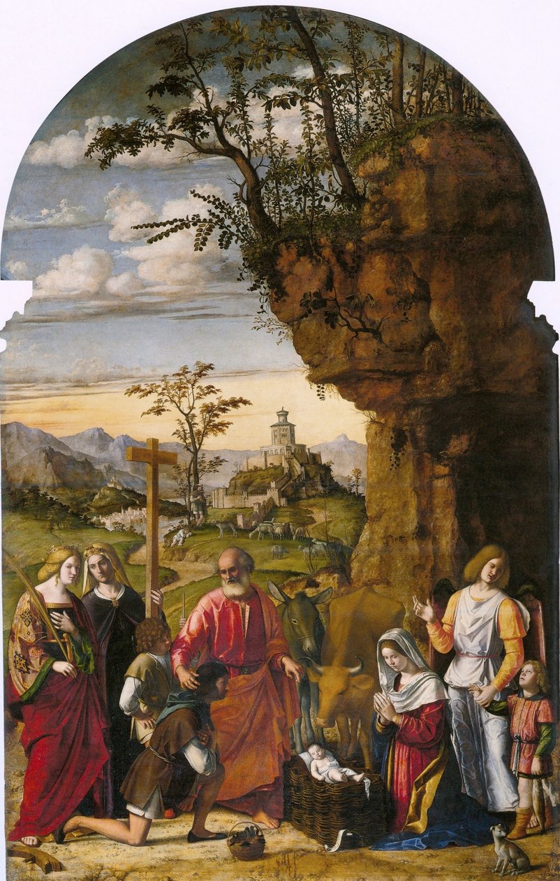 Adoracja pasterzy autorstwa Giovanni Battista Cima da Conegliano