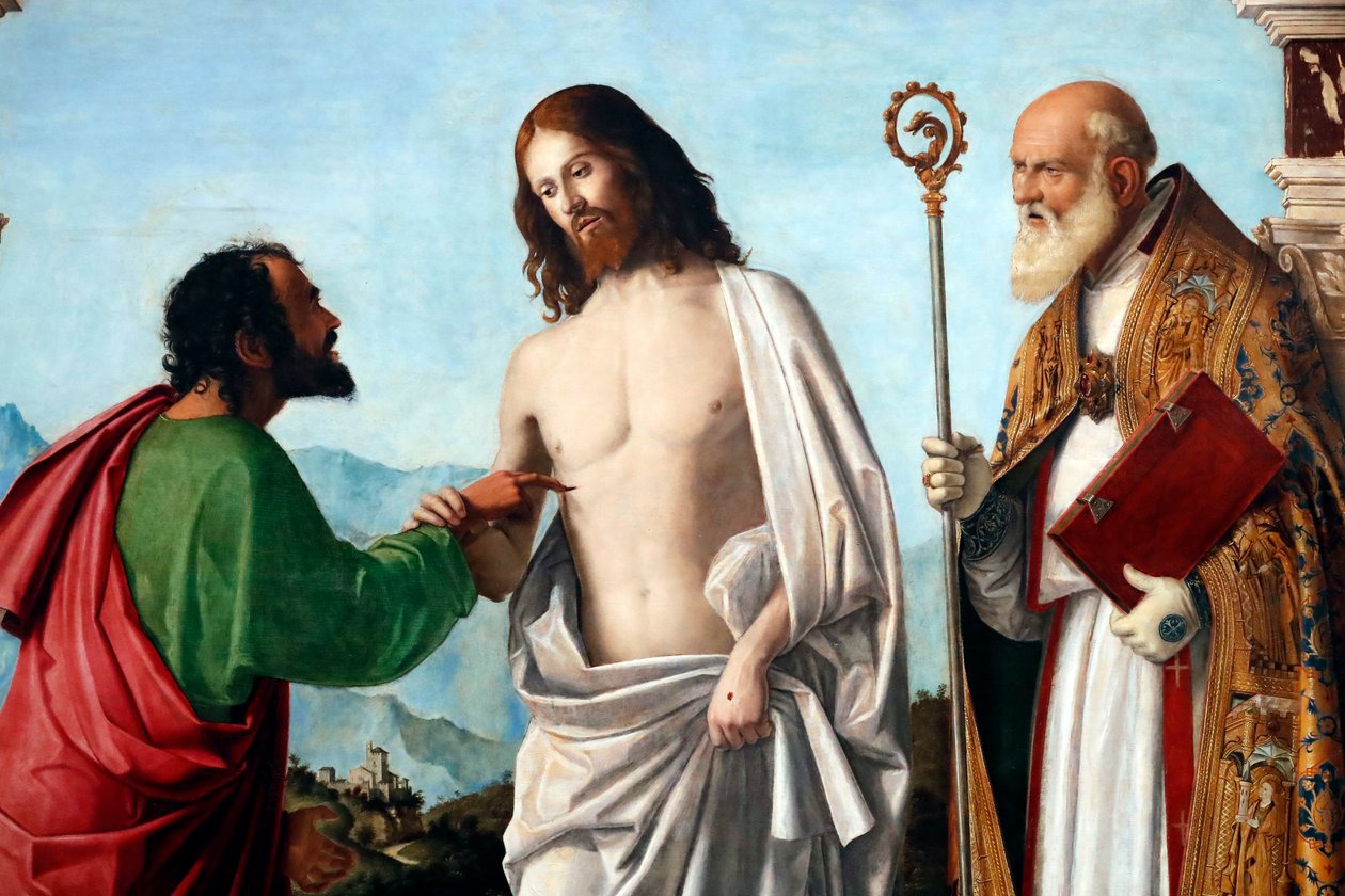Niedowierzanie św. Tomasza autorstwa Giovanni Battista Cima da Conegliano
